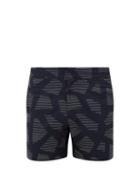 Matchesfashion.com Frescobol Carioca - Pattern Jacquard Swim Shorts - Mens - Navy