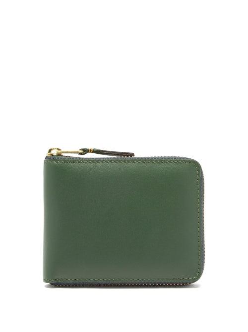 Comme Des Garons Wallet - Classic Leather Wallet - Mens - Green
