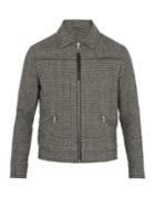 Lanvin Hound's-tooth Wool Bomber Jacket