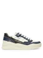 Matchesfashion.com Ami - Basket Leather Low Top Trainers - Mens - Navy White