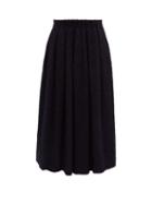 Matchesfashion.com Raey - Elasticated Back Textured Full Skirt - Womens - Navy