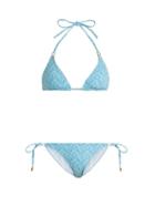 Matchesfashion.com Melissa Odabash - Cancun Triangle Bikini - Womens - Blue