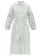 Matchesfashion.com Weekend Max Mara - Ragazza Shirt Dress - Womens - Green White