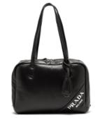 Matchesfashion.com Prada - Logo Padded Leather Shoulder Bag - Womens - Black
