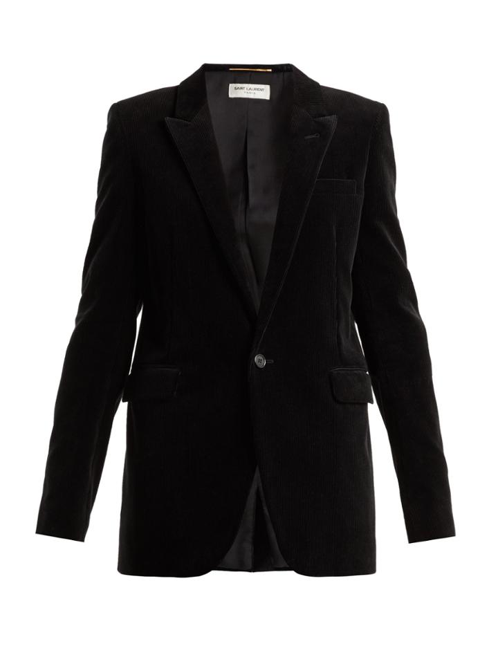 Saint Laurent Single-breasted Corduroy Blazer