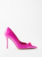Valentino Garavani - One Stud 100 Patent-leather Pumps - Womens - Pink