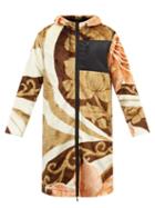 Marine Serre - Upcycled Patchworked-blanket And Moire Coat - Mens - Beige