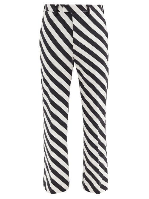 Matchesfashion.com Marni - Striped Straight-leg Technical Trousers - Mens - Black White