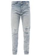 Mens Rtw Ksubi - Chitch Philly Distressed Slim-leg Jeans - Mens - Blue