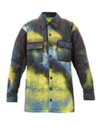 Marques'almeida - Spray-paint Quilted-shell Overshirt - Womens - Black Multi