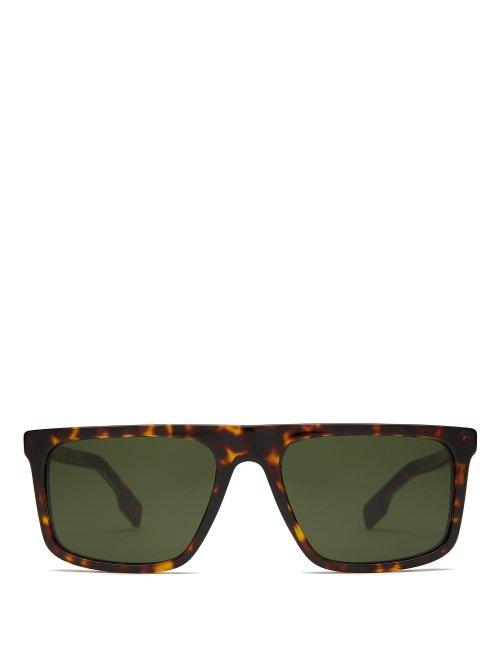 Matchesfashion.com Burberry - Penford Tortoiseshell Acetate Sunglasses - Mens - Brown