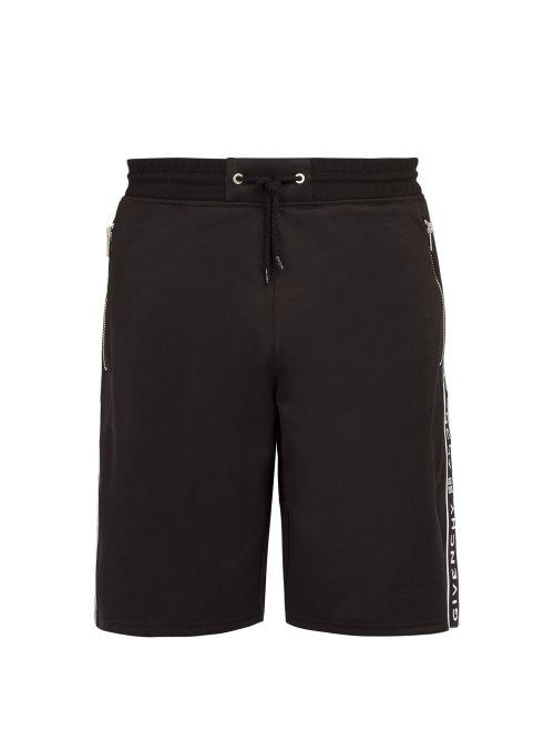 Matchesfashion.com Givenchy - Logo Taped Technical Jersey Shorts - Mens - Black