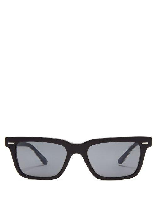Matchesfashion.com The Row - X Oliver Peoples Rectangular Acetate Sunglasses - Womens - Black