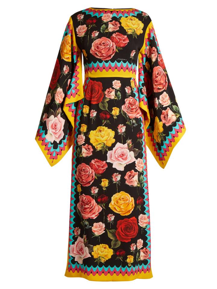 Dolce & Gabbana Floral-print Draped Dress