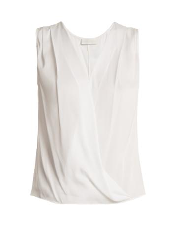 Carl Kapp Draped Silk-blend Satin Top