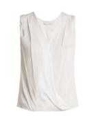 Carl Kapp Draped Silk-blend Satin Top