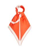 Matchesfashion.com Valentino Garavani - V-logo Print Silk-faille Scarf - Womens - Orange