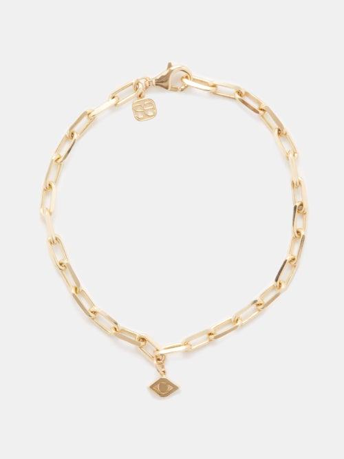 Sydney Evan - Evil Eye 14kt Gold Bracelet - Mens - Gold