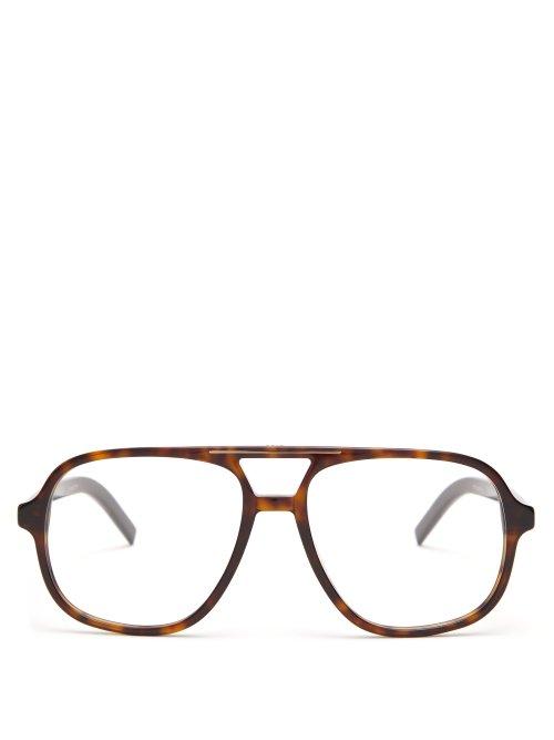Matchesfashion.com Dior Homme Sunglasses - D Frame Acetate Glasses - Mens - Brown