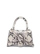 Balenciaga - Hourglass Small Python-effect Leather Bag - Womens - Python