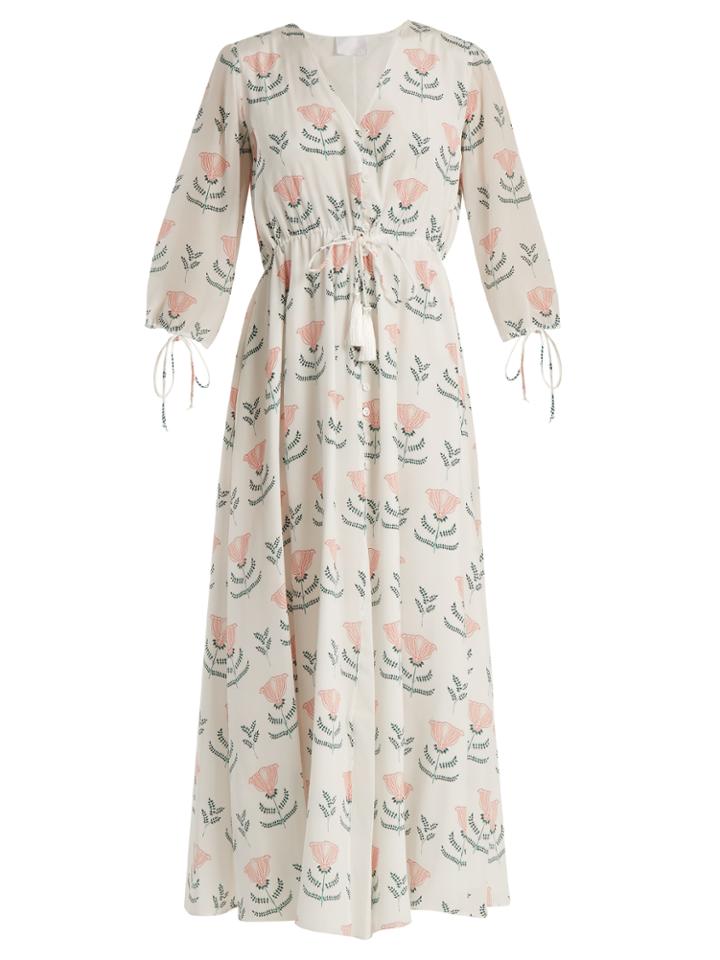Athena Procopiou Graceful Beauty Button-through Silk Dress