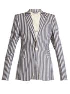 Connolly Striped Single-breasted Cotton Jacket