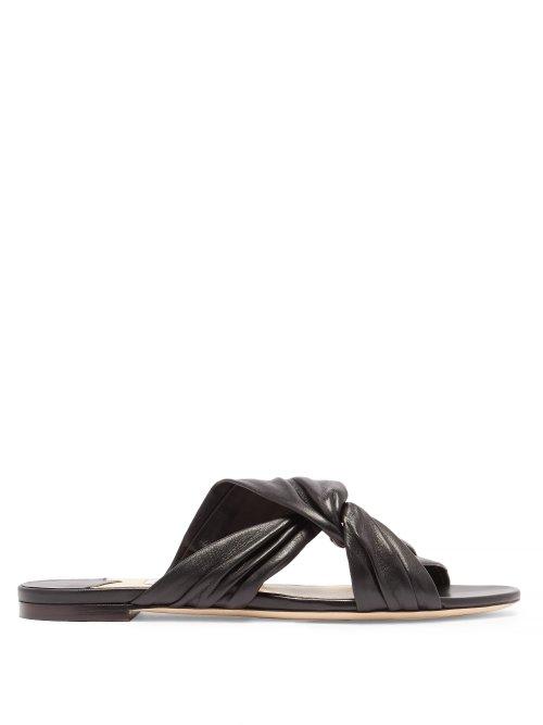 Matchesfashion.com Jimmy Choo - Lela Leather Slides - Womens - Black