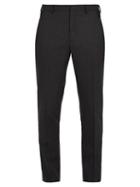 Matchesfashion.com Lanvin - Contrast Panel Slim Leg Wool Trousers - Mens - Grey