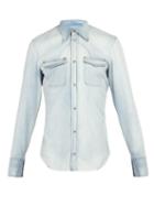 Matchesfashion.com Maison Margiela - Denim Shirt - Mens - Light Blue