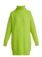 Matchesfashion.com Christopher Kane - Roll Neck Cashmere Sweater - Womens - Yellow