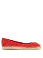 Matchesfashion.com Gucci - Lilibeth Gg Faux Pearl Embellished Espadrilles - Womens - Red