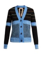 Matchesfashion.com No. 21 - Striped Wool Cardigan - Womens - Blue Multi