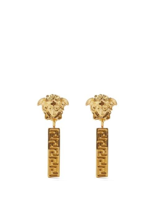 Ladies Jewellery Versace - Medusa Drop Earrings - Womens - Gold