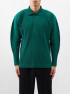 Homme Pliss Issey Miyake - Technical-pleated Knit Shirt - Mens - Green