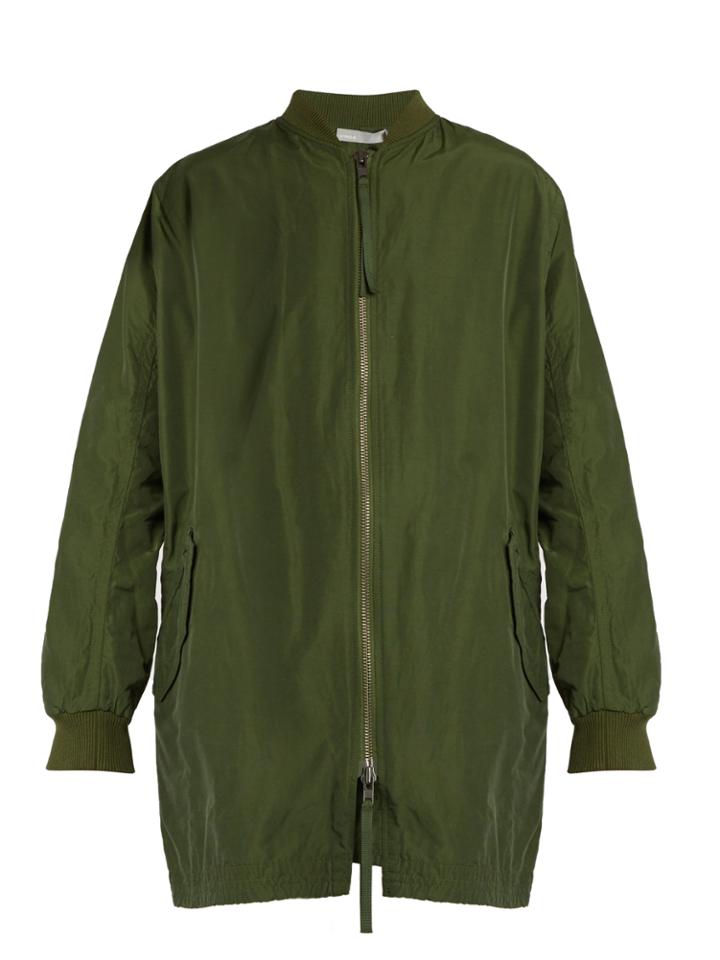 Vince Zip-front Cotton-blend Coat