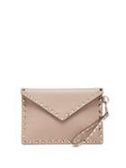 Matchesfashion.com Valentino Garavani - Rockstud Leather Pouch - Womens - Nude
