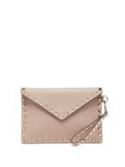 Matchesfashion.com Valentino Garavani - Rockstud Leather Pouch - Womens - Nude