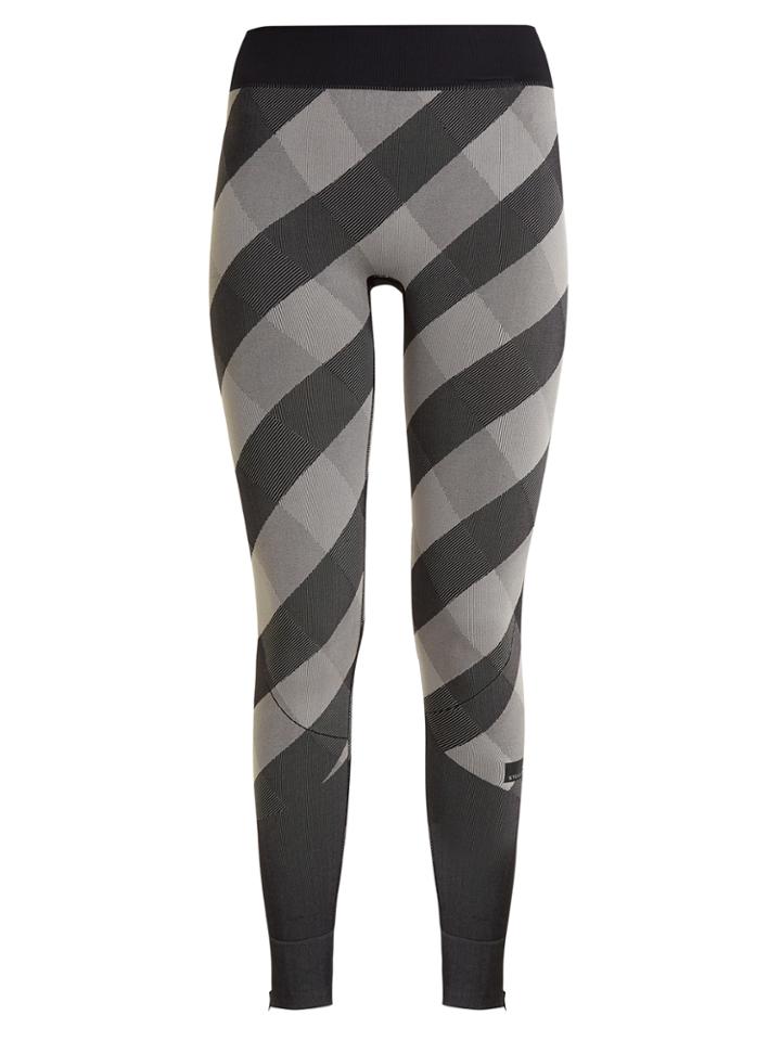 Adidas By Stella Mccartney Training Checked Seamless Performance Leggings