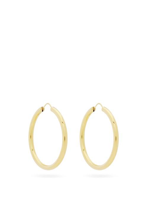 Matchesfashion.com Theodora Warre - Large 18kt Gold-plated Hoop Earrings - Womens - Gold