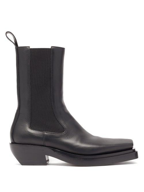 Matchesfashion.com Bottega Veneta - Bv Lean Leather Chelsea Boots - Mens - Black