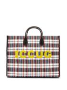 Mens Bags Gucci - Reverse Logo-print Faux-raffia Tote Bag - Mens - Multi