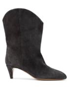 Ladies Shoes Isabel Marant - Dernee Suede Ankle Boots - Womens - Black