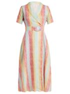 Gül Hürgel Shawl-collar Striped Linen Dress