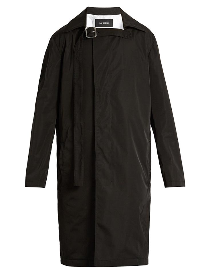 Raf Simons Collar-strap Single-breasted Coat