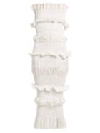 Emilio De La Morena Coralie Contrast-panel Organza Dress
