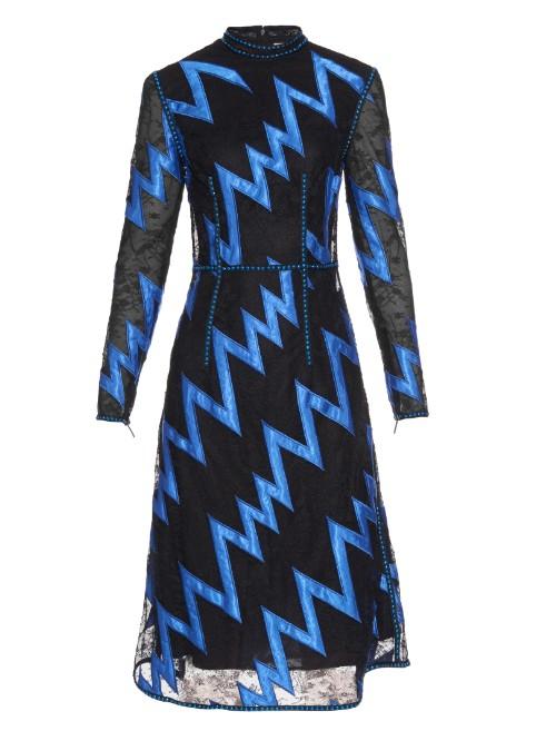 Christopher Kane Lightning-bolt Lace Midi Dress