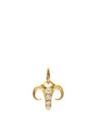 Matchesfashion.com Jade Trau - Aries Diamond & 18kt Gold Zodiac Charm - Womens - Yellow Gold