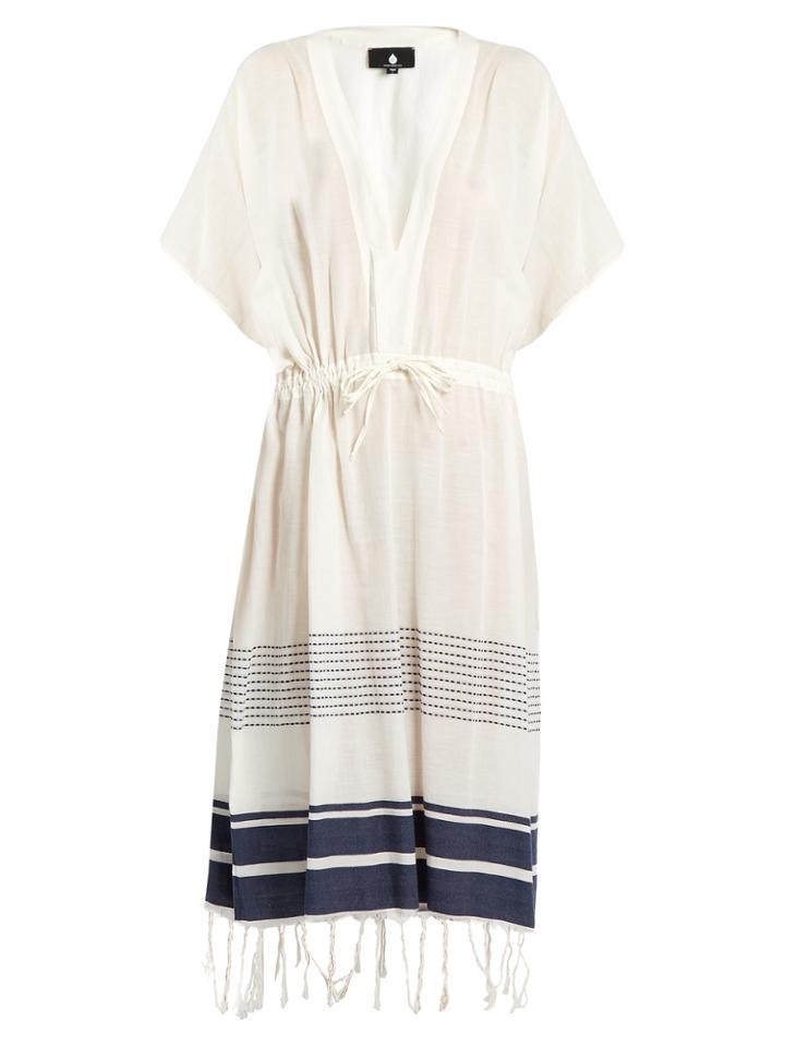 Su Luna Tie-waist Cotton-blend Kaftan
