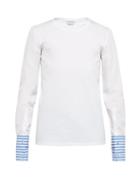 Matchesfashion.com Alexander Mcqueen - Contrast Poplin Sleeve Cotton T Shirt - Mens - White