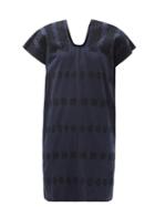 Matchesfashion.com Pippa Holt - No.289 Embroidered Cotton Kaftan - Womens - Navy